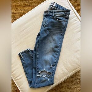 PAIGE Blue Distressed Verdugo Ultra Skinny Jeans 27